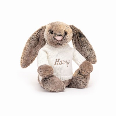 Jellycat Bashful Cottontail Conejo with Cream Jumper | HDCW-38591